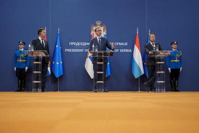 Dutch and Luxembourg PMs urge Serbia and Kosovo to defuse tensions under shadow of war in Ukraine