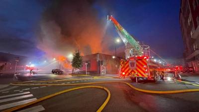 Fierce blaze damages several businesses, forces evacuation in downtown Vernon, B.C.