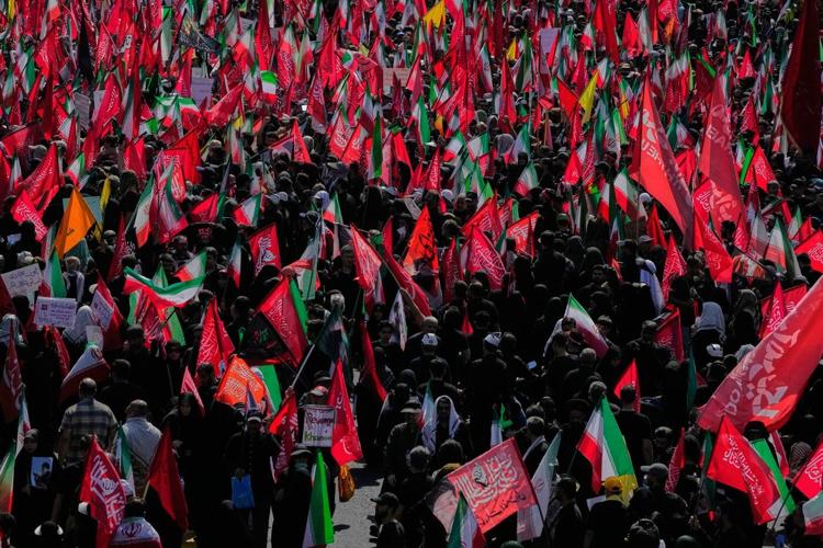 Tanker set ablaze after being struck by projectile in the Strait of Hormuz as Iran mourns Khamenei