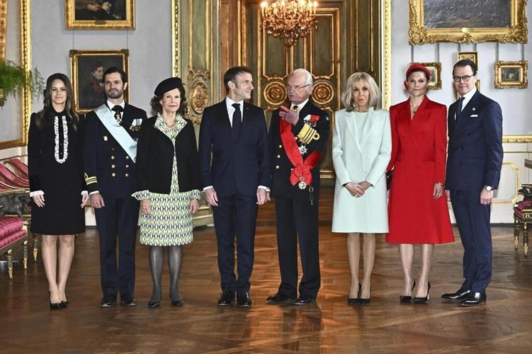 France's Macron gets a ceremonial welcome in Sweden at the start of a 2-day state visit