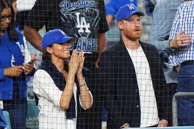 Prince Harry, wife Meghan on hand for Game 4, Hollywood royalty out in force too