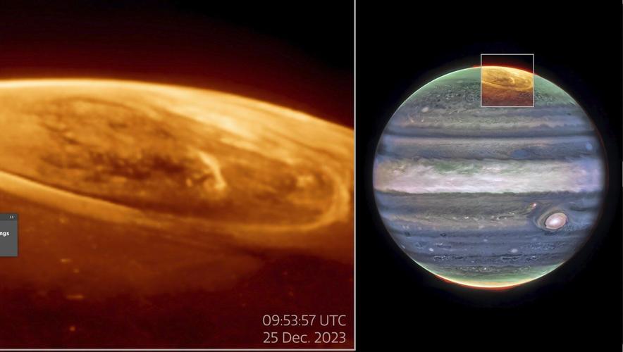 Bright auroras on Jupiter are captured by Webb Space Telescope