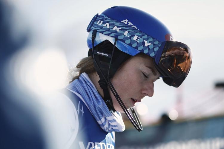 Swiss skier Camille Rast wins the women's slalom at the Alpine skiing world championships