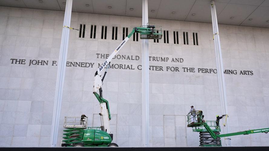The Kennedy Center has added Trump's name to the memorial Congress created for John F. Kennedy