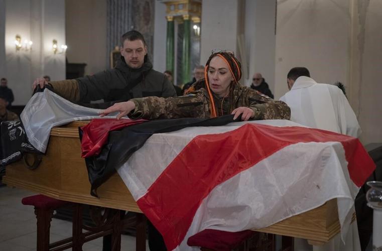 Funeral held for Belarusian activist killed in Ukraine