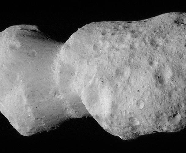 NASA's Lucy spacecraft beams back pictures of an asteroid shaped like a lumpy bowling pin