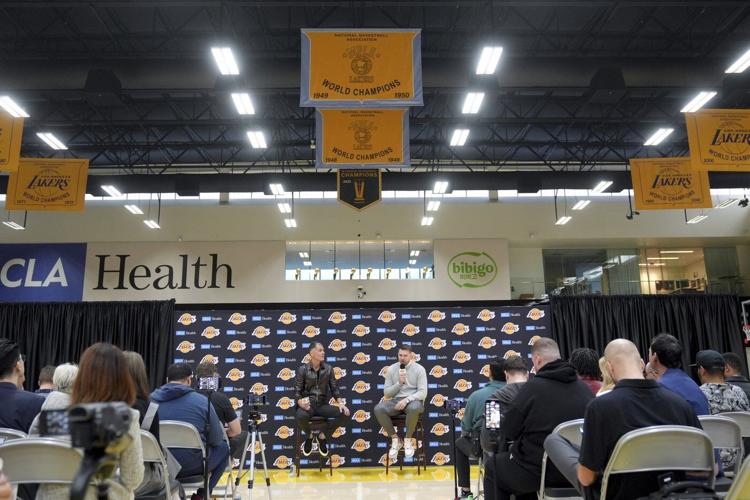 Luka Doncic joins the Lakers after his trade from the Mavericks