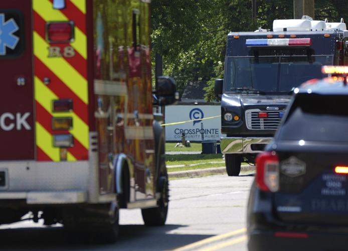 Man's mother is member of church where he opened fire outside before he was fatally shot, police say