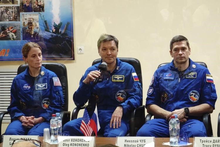 One American, two Russians blast off in Russian spacecraft to International Space Station