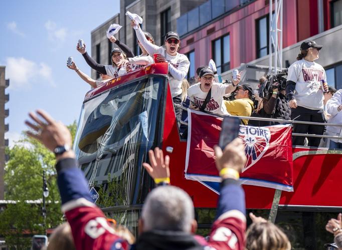 ‘So much love’: Montreal Victoire celebrate cup win with parade, beers and a tuba