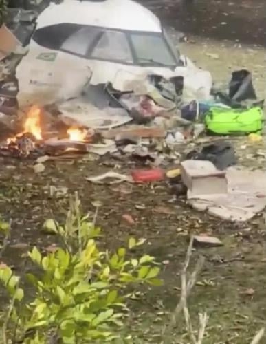 Plane with 62 people aboard crashes in fiery wreck in Brazil's Sao Paulo state