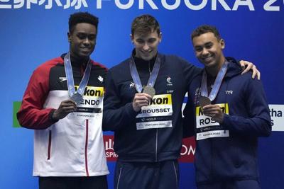 Canada's Liendo breaks own national record, wins silver in men's 100-metre butterfly