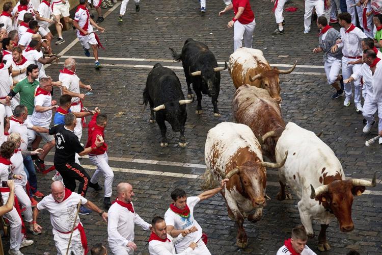 Pamplona holds opening bull run during San Fermín festival