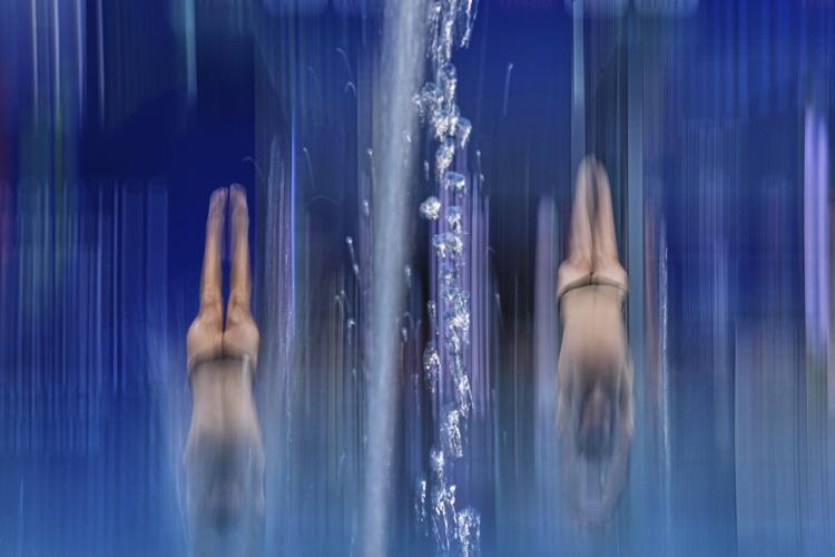 Above and below: Photos show all angles at the World Aquatics