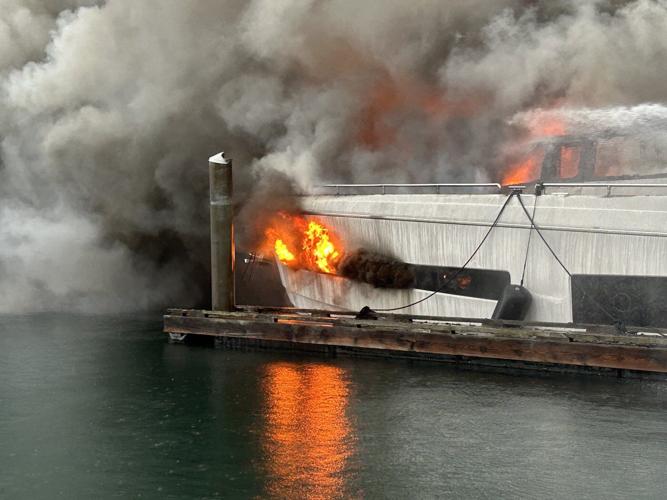 Fire chief says cause of fire that sank three yachts will likely never be found