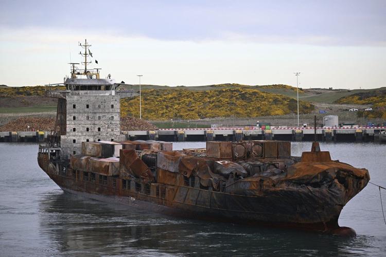 Cargo ship that collided with US tanker in North Sea towed to Scottish port of Aberdeen