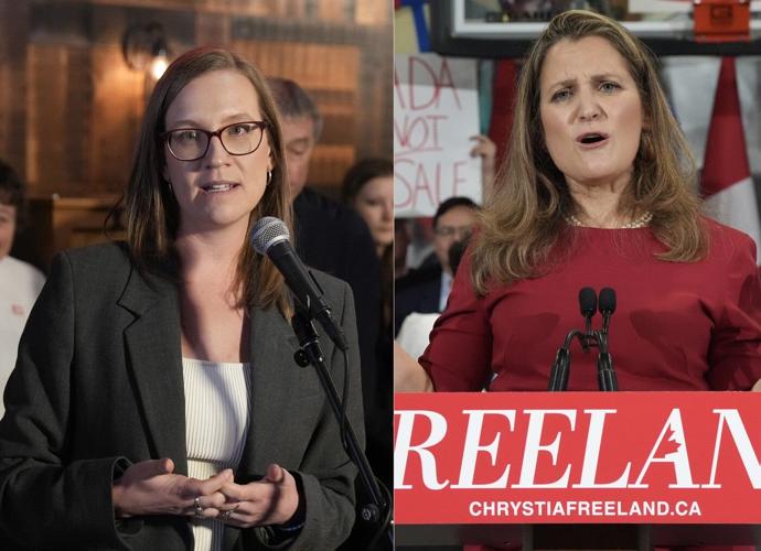 Freeland, Gould pledge carbon-pricing changes as they launch Liberal leadership bids