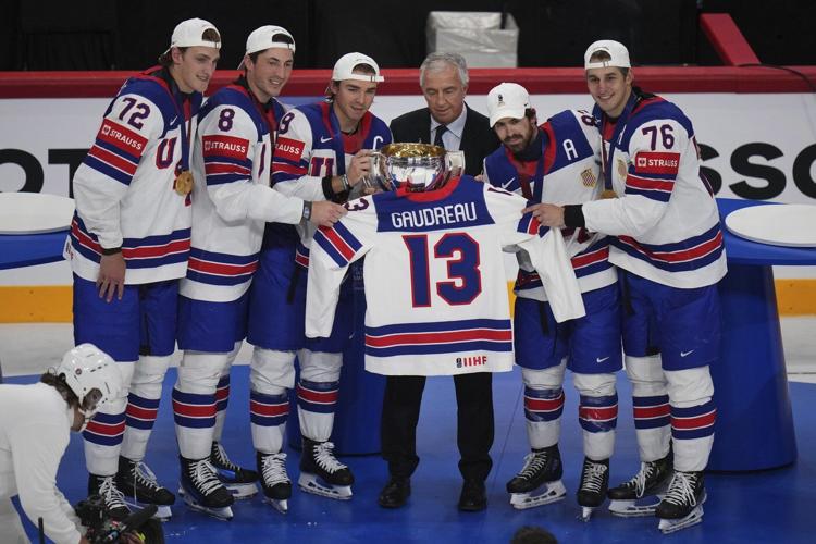 U.S. wins world hockey championship gold by beating Switzerland 1-0 in OT