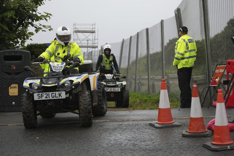 Seeing yellow: Massive police presence highly visible ahead of Trump's visit to Scotland