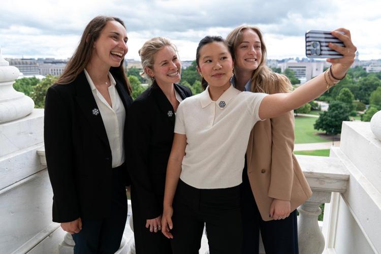 In visit to Capitol, Jessie Diggins and other Olympians push for climate change solutions
