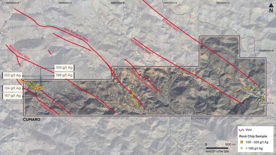 Zacatecas Silver Reports High-Grade Gold and Silver Rock Chip Sampling at Cumaro, Sonora, with Assays up to 40.6 g/t Gold and 253 g/t Silver