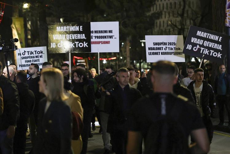 Albanian opposition protests TikTok ban alleging censorship ahead of election