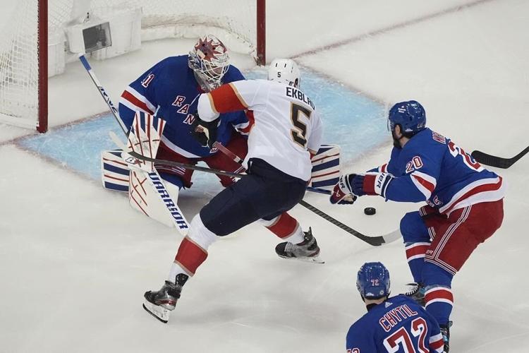 Goodrow scores in overtime, Rangers outlast Panthers 2-1 in Game 2 to even Eastern Conference final
