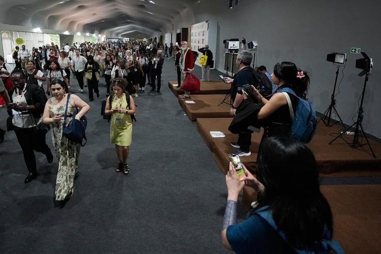Fire prompts evacuations at UN climate talks in Brazil, but officials say no one hurt