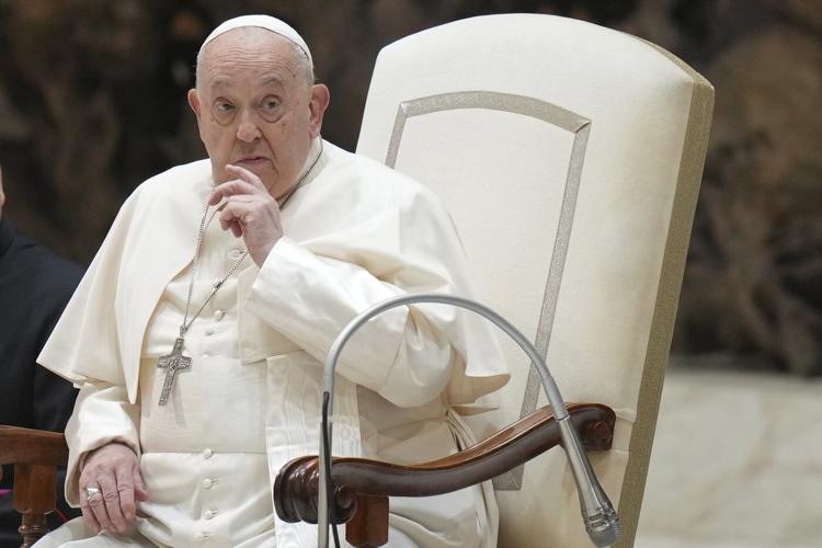 Pope asks aide to deliver his annual foreign policy address, tells ambassadors he's battling a cold