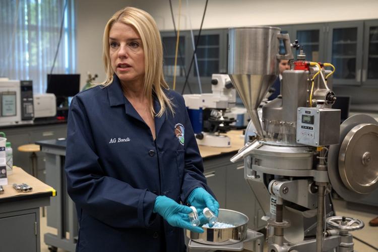 At little-known US research lab, Bondi meets with scientists studying illicit drugs to stop the flow