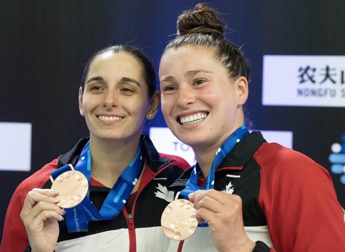 'We got chills': Canada's Vallee, Ware win bronze in 3m synchro at Diving World Cup