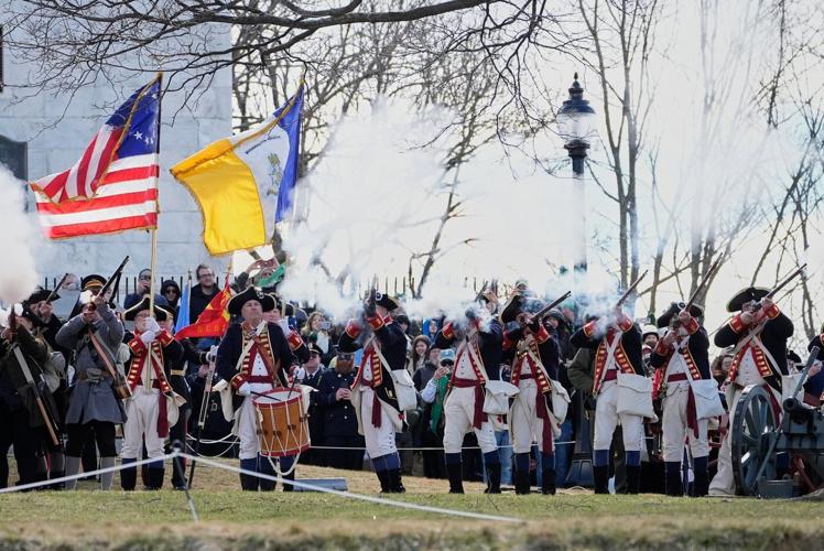 Muskets crack, drums echo as Boston marks 250 years since British evacuation