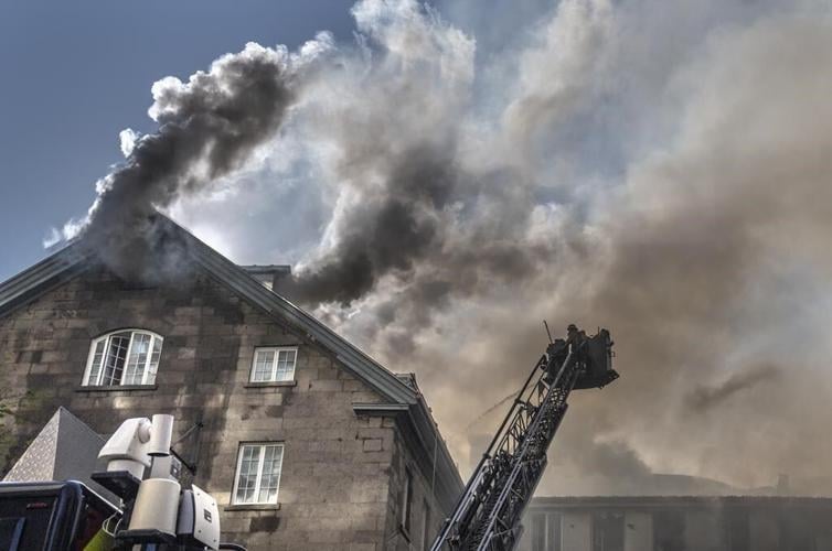 Fire still burning at Montreal heritage building that once housed monastery