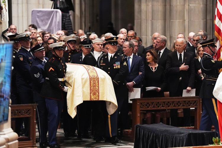 Respect and remembrance for Cheney from Bush, Biden and past vice presidents as Trump is excluded