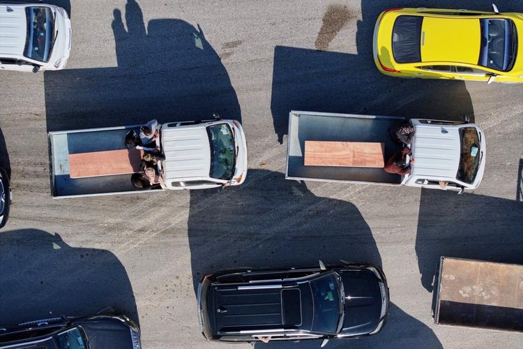 A Syrian man buries his wife and 4 children killed in Israeli strikes on Beirut