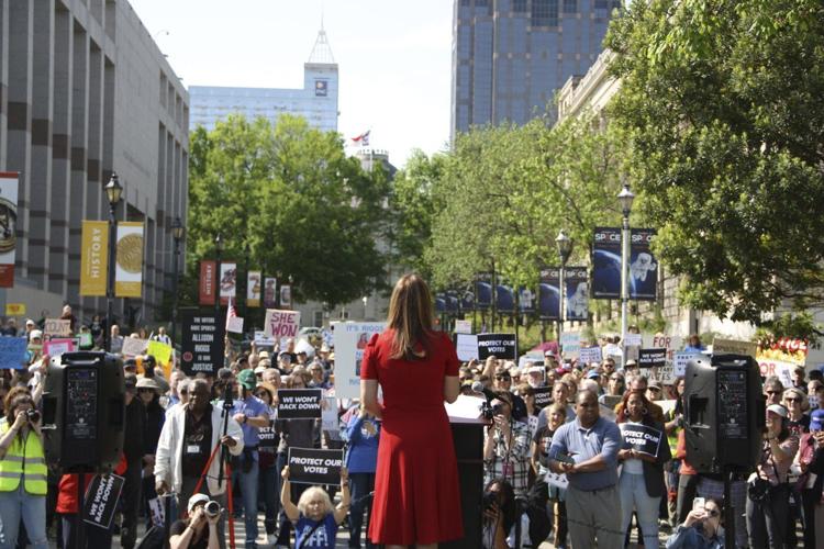 Democratic candidate pledges to keep fighting in North Carolina's close Supreme Court race