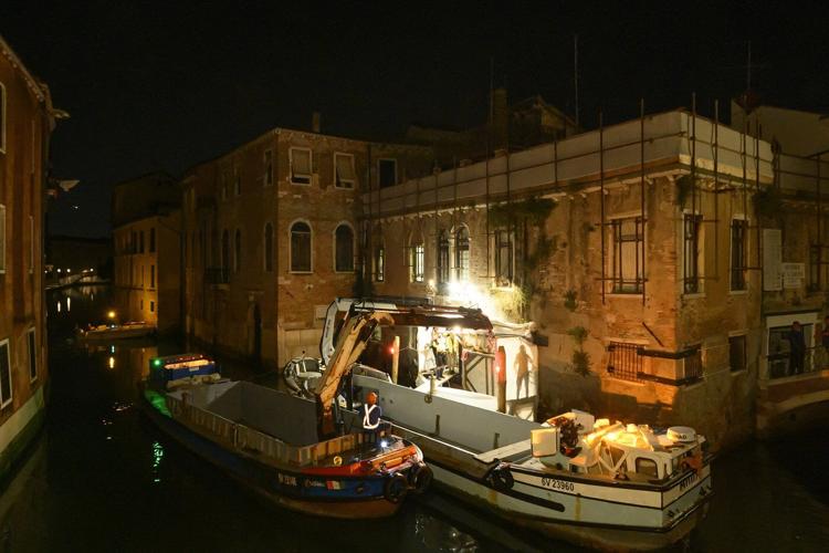 Banksy work 'The Migrant Child' removed from Venetian palazzo for restoration and future display