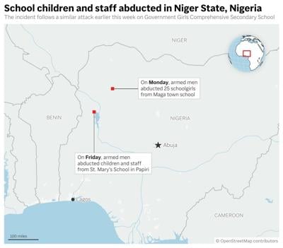Armed men abduct children and staff at a Catholic school in Nigeria, days after latest abduction