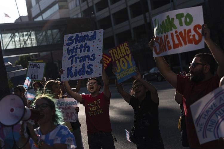 Protesters rally against closure of largest gender-affirming care center for kids in the US