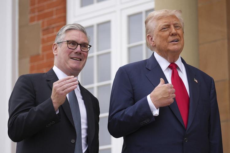 Britain's prime minister presses Trump on 'desperate' situation in Gaza during meeting in Scotland