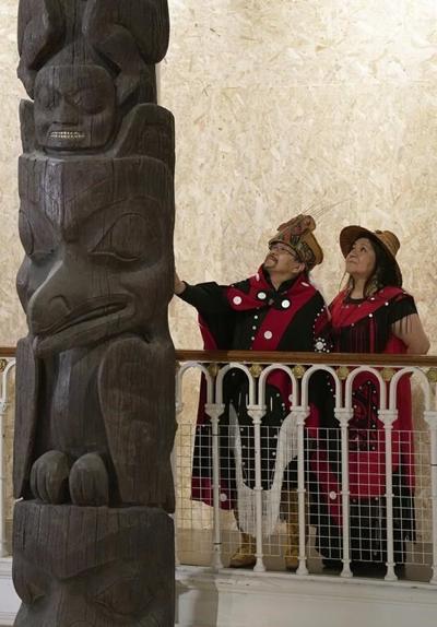 Ceremony marks start of journey home for Indigenous totem pole taken to Scotland a century ago