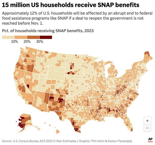 Federal food benefits and preschool aid to run dry starting Saturday if shutdown continues
