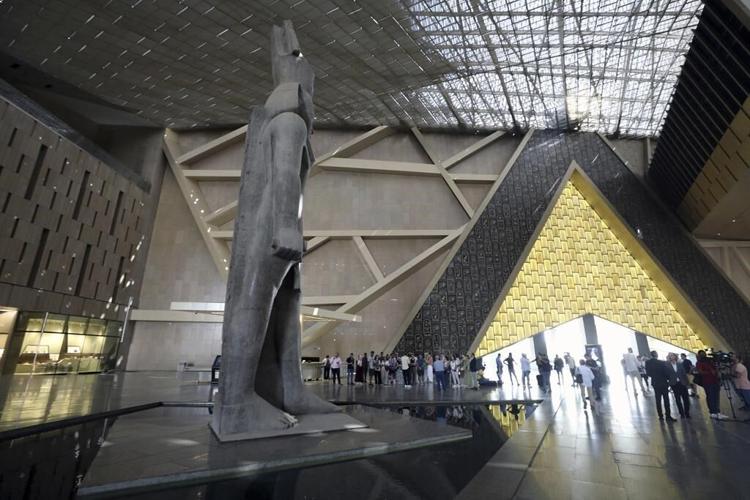 A grand museum displaying Egypt's ancient treasures is opening for a trial run