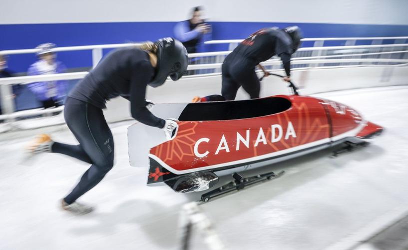 Olympic cycling champion Kelsey Mitchell auditions for ɫtv bobsled team