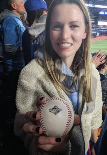 Roots CEO Meghan Roach caught Bo Bichette's home run ball in decisive Game 7