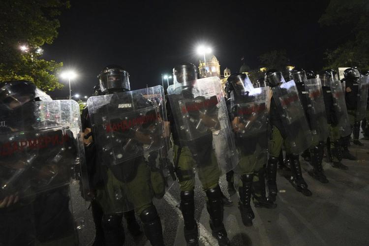 Dozens injured and detained as violence spirals at anti-government protests in Serbia