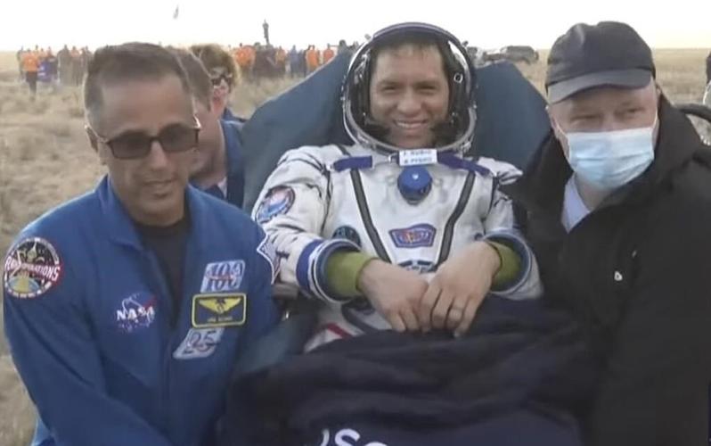 Three astronauts return to Earth after a year in space. NASA's Frank Rubio sets US space record