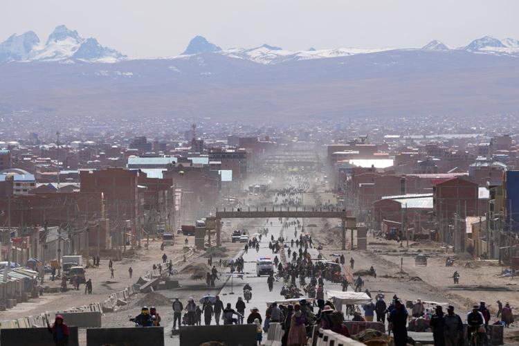 Bolivia’s president declares a state of emergency as road blockades choke supplies