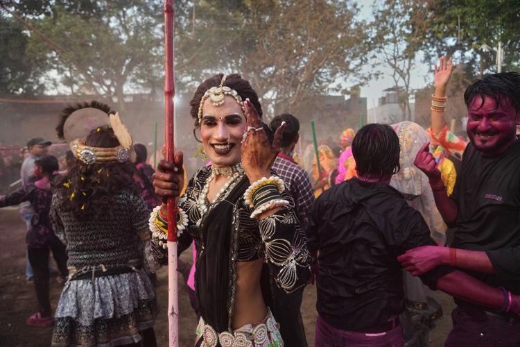 Photos of revelers celebrating Holi, the Hindu festival of colors, in India's Mathura