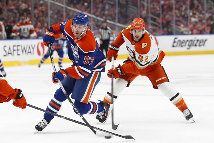 Edmonton Oilers seek to hold serve at home in playoff series against Anaheim Ducks